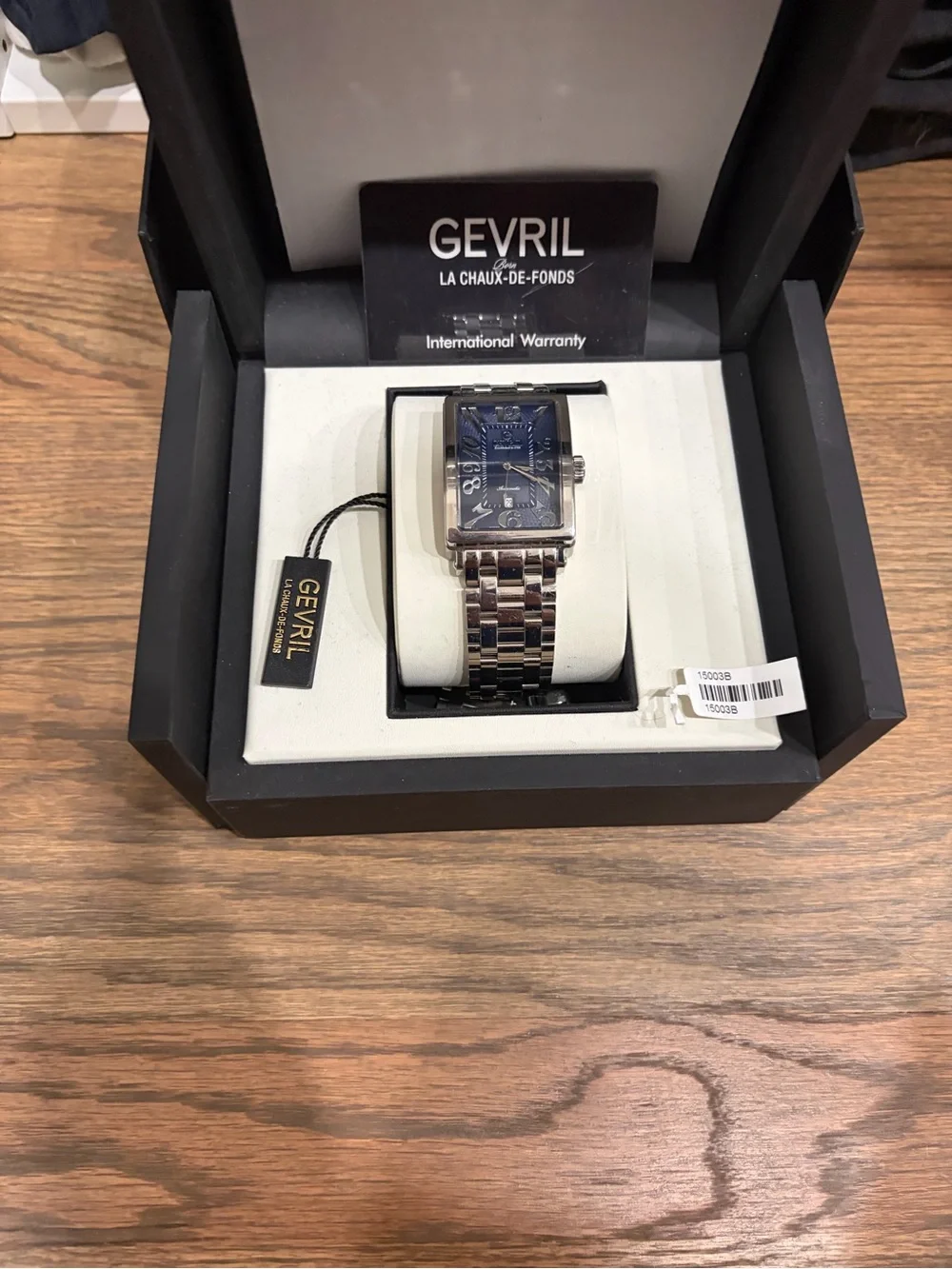 GEVRIL Men’s Avenue of Americas  Steel Automatic Watch Like New with Box and tag